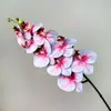 Orquídea de Película de 9 Cabezas Impresa en 3D Simulada Flor Artificial Decoración para Hogar Sala de Estar Arreglo de Boda Flor Falsa Decorativa