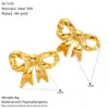Pendientes de Acero de Titanio Chapado en Oro de 18K con Diseño de Arco, Espina y Fuegos Artificiales para Mujer, Joyería Geométrica de Moda Simple, Venta al por Mayor