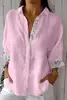 Camisa Feminina Europeia e Americana Moda Manga Três Quartos Impressão Digital 3D Venda Quente Fornecedor de Fábrica Moda Casual Multicor