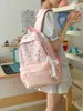 Mochila Nueva de Colores Contrastantes Linda y Dulce Primavera 2026, Suave, Envío Directo Transfronterizo, Estilo Juvenil, Bolso Escolar para Estudiantes y Mujeres