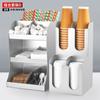 Estante de almacenamiento para tazas de té con leche, estante para tazas de té con leche, estante para tazas desechables, estante de almacenamiento para barra de café de escritorio