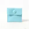 Bolsa de Joias Plush Dupla Face com Fecho de Pressão Flip-Top em Cores Macaron, Saquinho para Armazenamento de Joias, Bolsa para Embalagem de Acessórios