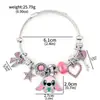 Muñeca Intergaláctica de Dibujos Animados Estilo Japonés Stitch Pulsera de Aleación con Cuentas DIY Joyería al por Mayor