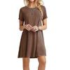 Vestido de Manga Corta Europeo y Americano Shopee Amazon Wish Popular Ebay Nuevo para Mujer Venta Caliente de Comercio Electrónico Transfronterizo