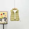 Nuevo Chaleco de Plumón con Cuello Alto para Niños Otoño/Invierno Costillado Niños Niñas Mediano/Grande Chaleco Acolchado 90% Plumón para Vestir