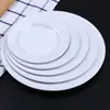Plato Blanco de Melamina Imitación Porcelana Plato de Belleza Plato Plano Cubierto Plato Plano para Arroz Plato de Buffet Plato de Hueso Plato de Plástico Pintado Plato Decorativo