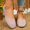 Europeu e Americano Comércio Exterior Tamanho Grande Bico Quadrado Mocassim Flat Feminino Fly-Knit Respirável Casual Versátil Sapatos de Feijão Atacado Feminino