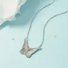 Colar Borboleta Feminino Estilo Coreano Corrente Simples Clavícula Temperamento de Estudante Luxo Leve Nicho Estilo Frio Celebridade da Internet Sensação de Alto Padrão