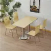 Juego de Mesa y Sillas para Comedor de Comida Rápida, Tienda de Snacks, Tienda de Fideos, Mesa y Sillas para Comedor Escolar, Cafetería Estudiantil, Empleados de Empresa, Mesa y Sillas para Comedor de Fábrica
