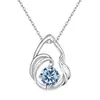 Collar de Plata de Ley S925 Transfronterizo Europeo y Americano con Colgante Hueco de Gota de Agua con Piedra de Nacimiento Doce, Moda Versátil de Nicho en Amazon