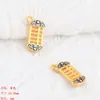 Novo produto Vietnã areia ouro fortuna DIY acessórios pingente azul óleo auspicioso linguagem pulseira adorno de cabeça material acessórios de joalheria atacado