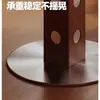 Estilo modernista de meados do século, mesa redonda com pernas de metal retrô, adequada para apartamentos pequenos, design Bauhaus nórdico, madeira maciça e um tampo de mesa feito de lajes de pedra para uso doméstico
