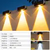 Luzes solares transfronteiriças para uso doméstico, luzes de parede externas à prova d'água, luzes decorativas de parede para jardim, luzes de pátio