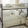 Dormitorio escolar juego de tres piezas ropa de cama para residencia de ancianos sitio unidad sábanas juego de seis piezas ropa de cama para cama individual al por mayor