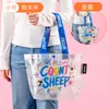 Bolsas de Mano Tejidas Personalizadas Transfronterizas en Stock, Bolsas de Compras Tejidas Regalo Creativo, Bolsas Tejidas Impermeables Laminadas de Gran Capacidad