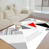 2026 Nueva Alfombra de Mesa de Café de Terciopelo de Cristal Alfombra Moderna para Sala de Estar Líneas Simples de Lujo Ligero Alfombra Nórdica para Dormitorio