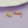 Cor de ouro real 18K sem furo na orelha sem agulha de corte clipe de orelha conversor clipe triângulo acessórios de joias diy fabricantes atacado