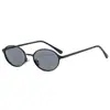 Nuevas Gafas de Sol Metálicas Estilo Hong Kong Ovaladas de Moda Retro Gafas de Sol para Hombres y Mujeres Protector Solar Gafas de Sol para Exteriores Gafas de Sol de Red Transfronteriza