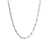 Collar con forma de diamante para hombre, acero de titanio de alta calle que no se desvanece, accesorios de alta gama para hombres y niños, collar nicho, collar versátil para clavícula de mujer