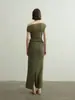 Falda de punto con cintura elástica y abertura Longmei 26 nuevo para principios de otoño estilo VKC diseñador ajustada bodycon