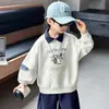 Camisa polo color block para meninos, nova coleção primavera/outono 2026 infantil, top de bebê com desenho, camisa polo para criança estilo coreano