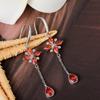 Pendientes de gancho de flor de circón para mujer moda moda moda pendientes coreanos largos para niñas pendientes de moda venta al por mayor
