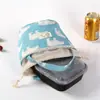 Bolsa de almuerzo de algodón y lino, lonchera grande con bolsa de arroz, bolsa aislante para estudiantes, bolsa de hielo portátil, lonchera