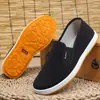 Zapatos de Tela Old Beijing para Hombre, Antideslizantes, Resistentes al Desgaste, Slip-On de Tela Negra, Transpirables y Cómodos, Zapatos para Conducir y Hacer Ejercicio, Zapatos con Suela Xiangyun