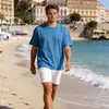 Camisetas de Algodón para Hombre en Múltiples Colores, Mangas Cortas que Absorben la Humedad, Camisetas de Algodón Cómodas y Amigables con la Piel, Descuentos por Compra al por Mayor, Venta al por Mayor de Fábrica