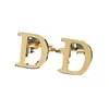 Dorado 26 letras inglesas lisas gemelos de hombre creativos para camisa