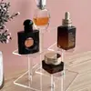 Estante escada multicamadas transparente em acrílico para exibir figuras, anime, modelos de carros, armazenamento de perfumes e maquiagem