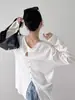 Top Delgado de Seda de Hielo Azul sin Espalda Estilo Coreano para Mujer, Cubierta de Verano para Aire Acondicionado, Camiseta Protectora Solar de Manga Larga para Mujer Petite