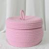 Cesta de armazenamento de corda de algodão nórdico com tampa Desktop Storage Box Basket Key Supplies Tecido Maquiagem Cesta Cesta Underwear