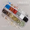 Kaniumeilade Lentejuelas para Arte de Uñas de Puntos y Estrellas Otoño Invierno Nuevo Marrón Caramelo Pegatinas de Decoración de Uñas Ultra Delgadas Versátiles