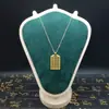 Collar Colgante Ábaco Xiangyun Chapado en Oro Vintage Joyería Versátil Cadena de Lana para Hombres y Mujeres Mismo Estilo Tienda de Oro Little Red Book