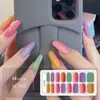 Pegatinas para Manicura en Gel sin Luz Gradiente Igual que las Celebridades de Internet Color Caramelo Pegatinas de Uñas de Verano Película de Esmalte de Uñas Duraderas Impermeables