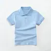Uniformes escolares para estudiantes de primaria y secundaria, niños y niñas, camisetas de manga corta, polos de verano para niños, uniformes de algodón para clase para niños 110-190 yardas