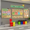 Clasificación de Basura Jardín de Niños Tema de Innovación Ambiental Pared Decoración Material Acabado Cultural Calcomanía Pasillo Escalera Salón de Clases