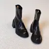 Botas de Mujer para Aumentar la Altura, Suela Gruesa, Estilo Delgado, Botas Martin Estilo Británico 2026, Botines Elásticos de Tacón Grueso de Moda