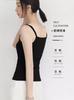 Camisola Modal Pequena Roupa Interior Feminina Bonita Costas Verão Fina Sexy Roupa Exterior Puro Desejo Estilo Base Top Preto