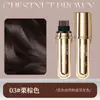 Yinba Pequeño Tubo Dorado Peptide Cuidado del Cabello Pluma Queratina Cuidado de Lujo del Cabello Cubre Cabello Gris Vuelve Negro Naturalmente con un Solo Peine