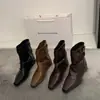 Fivela de Cinto Retrô Botas Martin para Mulheres, Novo Estilo Britânico Outono e Inverno, Salto Grosso, Botas de Cano Curto Quadradas Emagrecedoras