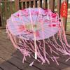 Novo Estilo Chinês Guarda-chuva de Seda Antigo Borla Fita Dinastia Han Sessão de Fotos Acessórios de Guarda-chuva de Papel de Óleo Feminino Clássico Qipao Guarda-chuva para Fotografia