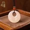 Colgante de Jade Buda Risueño Afgano Natural Colgante Buda Maitreya Collar Estilo Chino Regalo de Cumpleaños Oferta Especial Transmisión en Vivo