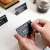 Soporte de Exhibición para Pasteles y Pan de Forma de L de Metal Etiqueta Blanca Escrita a Mano Señal de Mesa Etiqueta de Precio Borrable