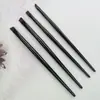 Pincel de maquiagem para delineador de cílios 4 Peças cabo de madeira preto portátil plano Pincel para delineador de contorno dos olhos kit de ferramentas de maquiagem