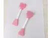 Cepillo de Silicona para Mascarilla Facial de Doble Cabezal Limpieza de Poros Aplicador de Mascarilla de Barro Herramienta de Belleza Portátil Un Paquete