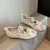 Zapatillas Plateadas Estilo Francés Estilo Ballet con Aumento Oculto de Altura para Mujer, Nuevo Modelo de Verano, Zapatos Deportivos Casuales Muy Elegantes, Zapatos A-Gan