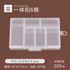 Caja Rectangular Transparente de Plástico Pp de 6 Compartimentos Fijos Caja de Almacenamiento de Joyería con Tapa Abatible Caja de Herramientas Caja de Almacenamiento Caja de Joyería