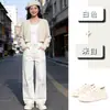 Zapatos de Lona para Mendigos 2026 Otoño Nuevos Zapatos Blancos de Suela Gruesa para Mujer Planos Versátiles Casuales para Mujer